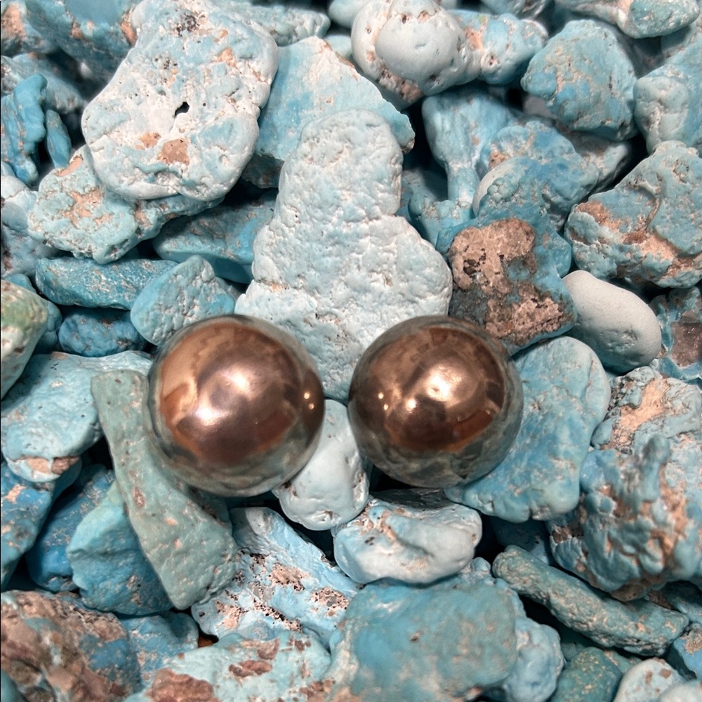 Sterling Silver Dome/Round Earrings